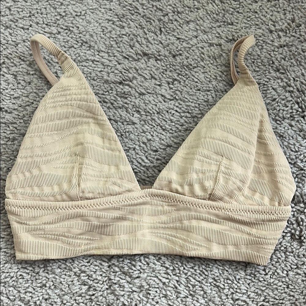 Aerie Textured Tan Bralette